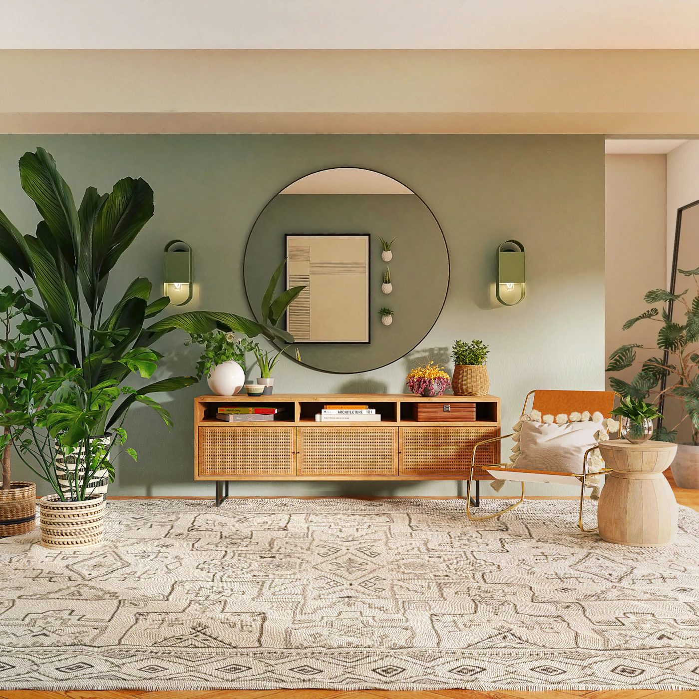 Living room media console